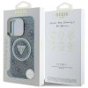 Etui Guess IML Metal Glitter 4G Circle   Triangle MagSafe do iPhone 16 Pro Max niebieski